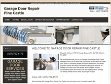 Tablet Screenshot of garagedoorrepairpinecastle.com